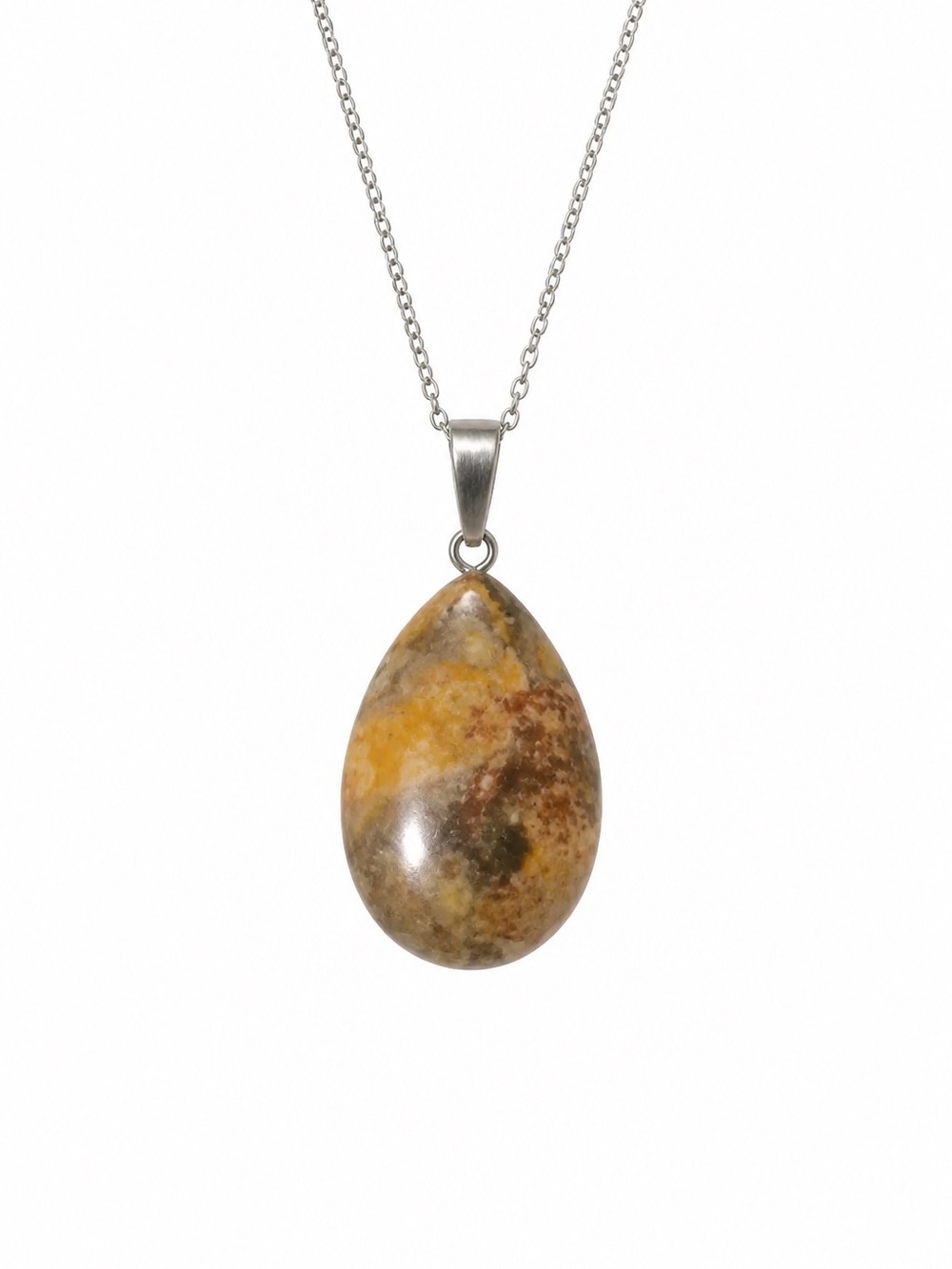 Boho hippie Ferrunginus Quartz Sterling Silver 16” Necklace